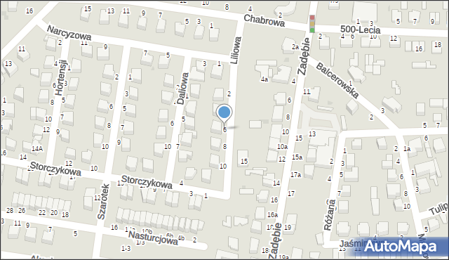 Skierniewice, Liliowa, 6, mapa Skierniewic