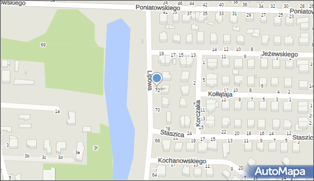 Skierniewice, Lipowa, 72, mapa Skierniewic