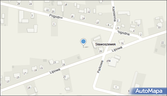 Sławoszewek, Lipowa, 27, mapa Sławoszewek