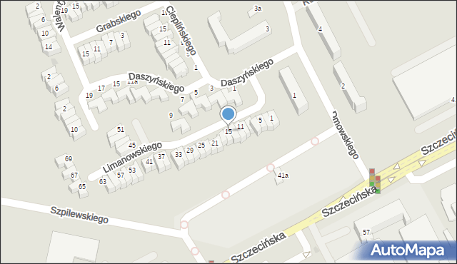 Słupsk, Limanowskiego Bolesława, 15, mapa Słupska