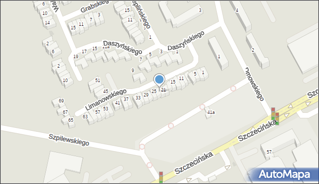 Słupsk, Limanowskiego Bolesława, 23, mapa Słupska