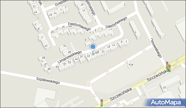 Słupsk, Limanowskiego Bolesława, 29, mapa Słupska