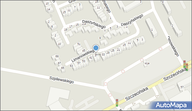 Słupsk, Limanowskiego Bolesława, 37, mapa Słupska