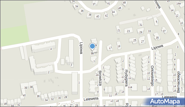 Słupsk, Lipowa, 9a, mapa Słupska