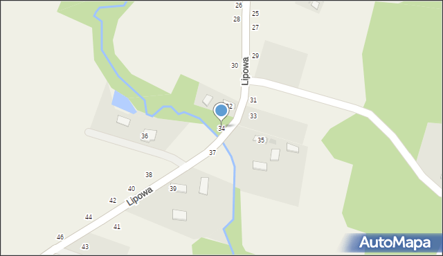 Smyków, Lipowa, 34, mapa Smyków