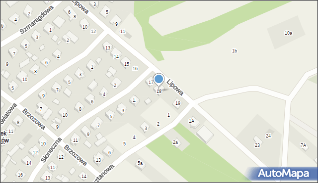 Sobienie-Jeziory, Lipowa, 18, mapa Sobienie-Jeziory