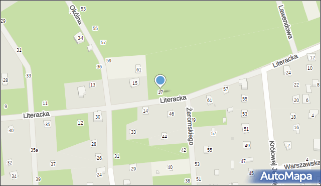 Sokolniki-Las, Literacka, 17, mapa Sokolniki-Las
