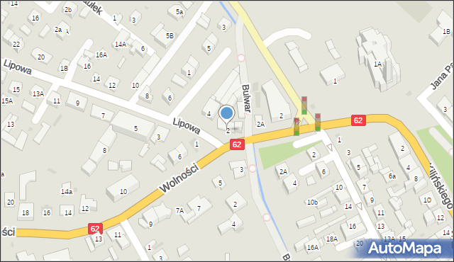 Sokołów Podlaski, Lipowa, 2, mapa Sokołów Podlaski