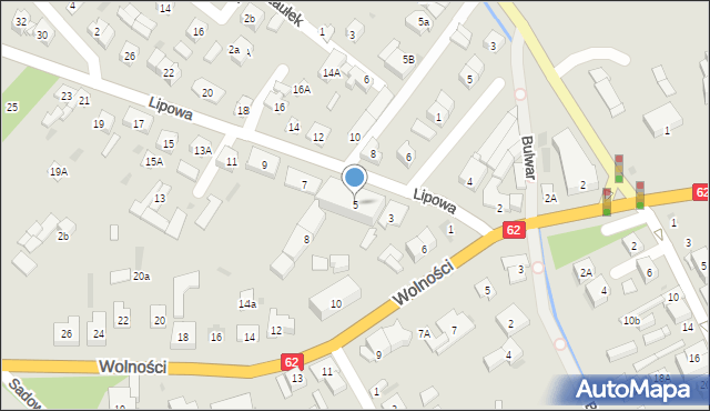 Sokołów Podlaski, Lipowa, 5, mapa Sokołów Podlaski