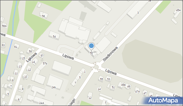 Sokołów Podlaski, Lipowa, 52, mapa Sokołów Podlaski