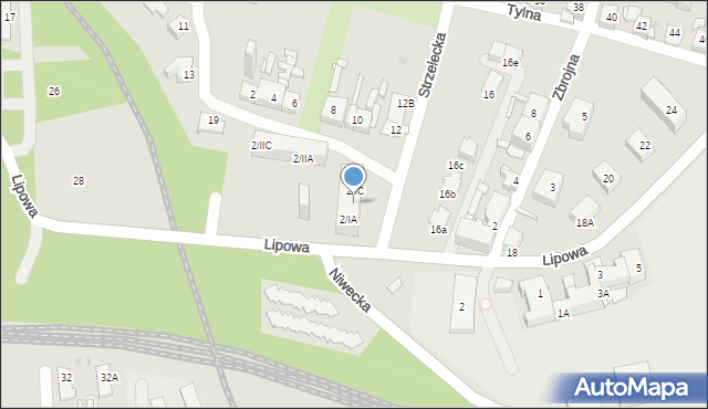 Sosnowiec, Lipowa, 2/IB, mapa Sosnowca