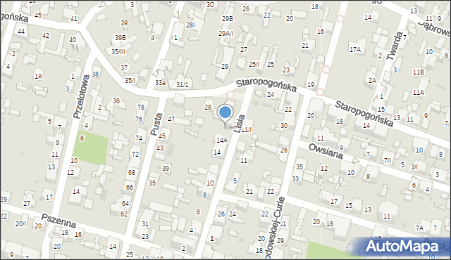 Sosnowiec, Lisia, 16, mapa Sosnowca