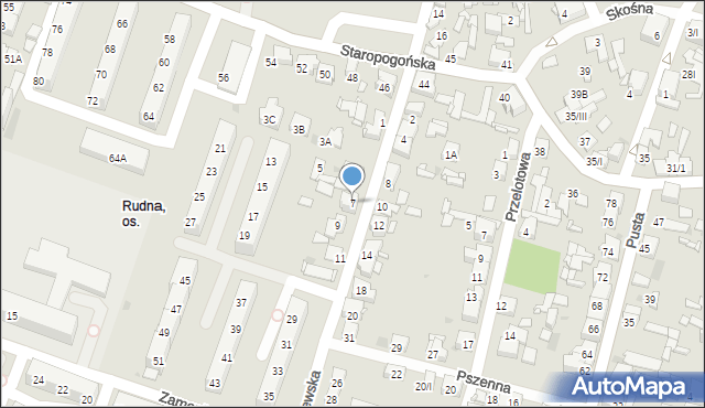 Sosnowiec, Litewska, 7, mapa Sosnowca