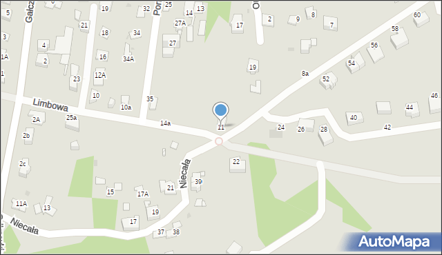 Sosnowiec, Limbowa, 11, mapa Sosnowca