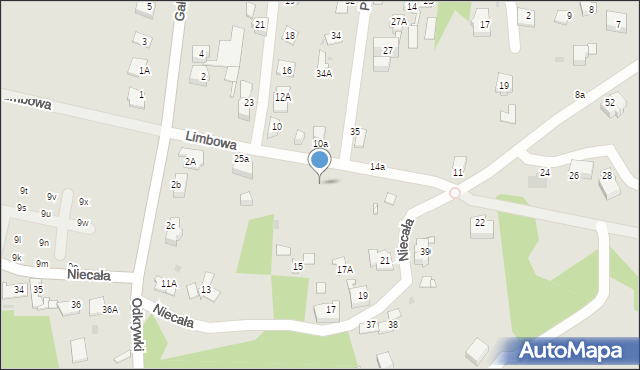 Sosnowiec, Limbowa, 25c, mapa Sosnowca