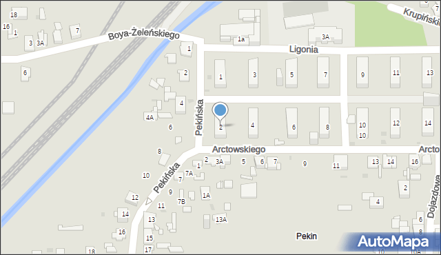 Sosnowiec, Ligonia Stanisława, 2, mapa Sosnowca