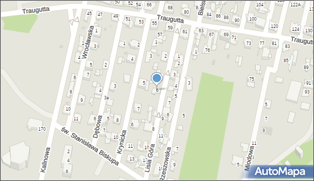 Sosnowiec, Lisia Góra, 6, mapa Sosnowca