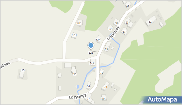 Sosnówka, Liczyrzepy, 52b, mapa Sosnówka