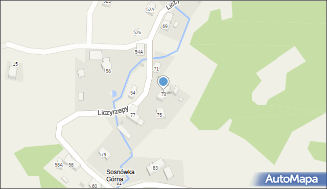 Sosnówka, Liczyrzepy, 73, mapa Sosnówka