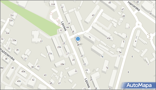 Środa Wielkopolska, Lipowa, 18, mapa Środa Wielkopolska