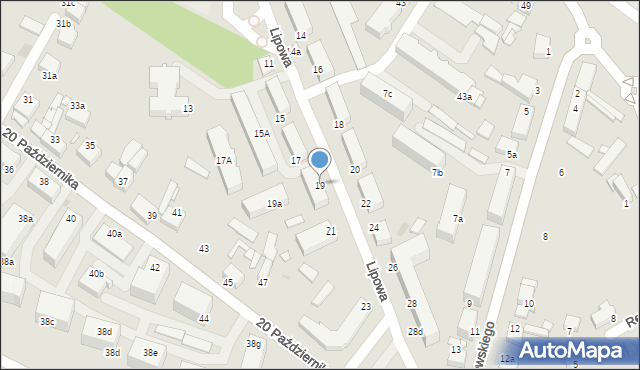 Środa Wielkopolska, Lipowa, 19, mapa Środa Wielkopolska