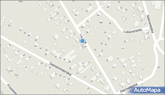 Stalowa Wola, Lipowa, 13, mapa Stalowa Wola