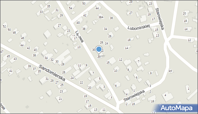 Stalowa Wola, Lipowa, 20, mapa Stalowa Wola
