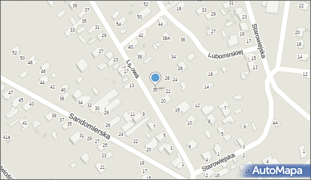Stalowa Wola, Lipowa, 30, mapa Stalowa Wola