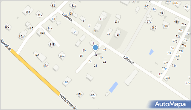 Stanowice, Liliowa, 34, mapa Stanowice