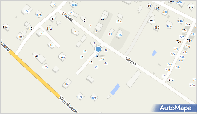 Stanowice, Liliowa, 36, mapa Stanowice