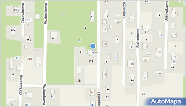 Stara Wieś, Limonkowa, 10, mapa Stara Wieś