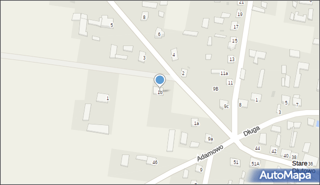Stare Dłutowo, Lidzbarska, 1b, mapa Stare Dłutowo