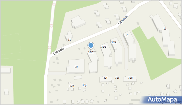 Stegna, Lipowa, 32c, mapa Stegna