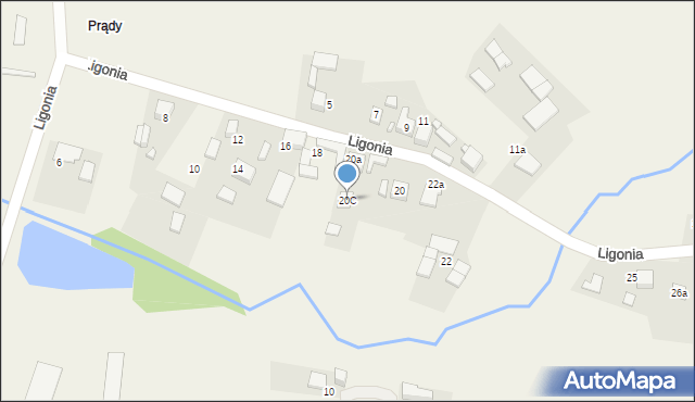 Strzebiń, Ligonia, 20C, mapa Strzebiń