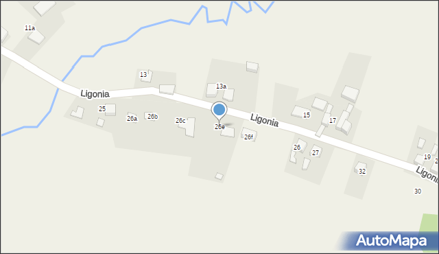 Strzebiń, Ligonia, 26e, mapa Strzebiń