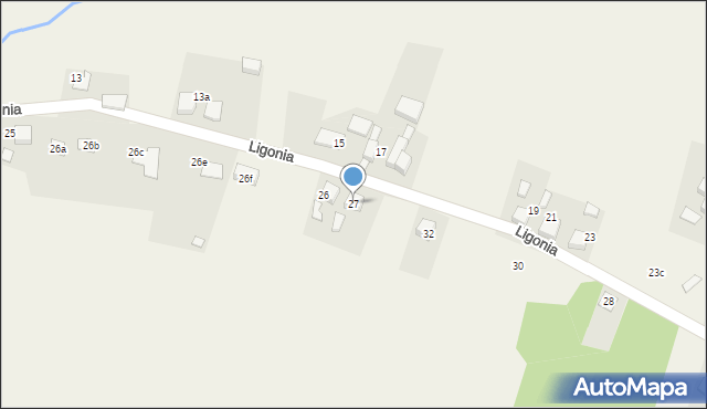 Strzebiń, Ligonia, 27, mapa Strzebiń