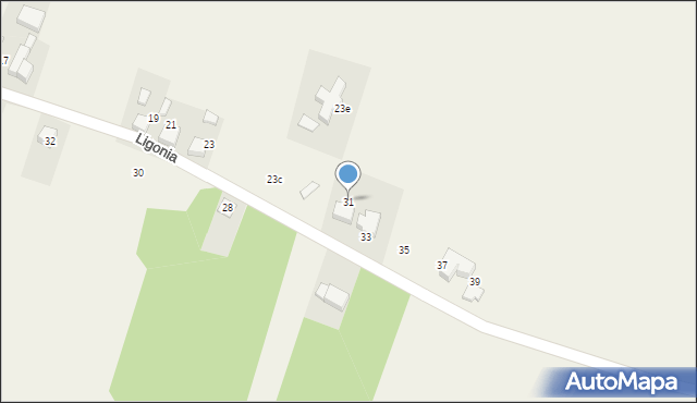 Strzebiń, Ligonia, 31, mapa Strzebiń