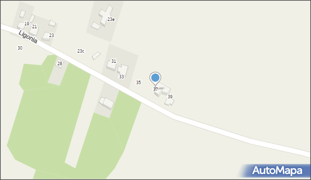 Strzebiń, Ligonia, 37, mapa Strzebiń
