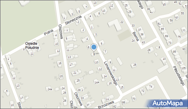 Strzegom, Limanowskiego Bolesława, 8, mapa Strzegom