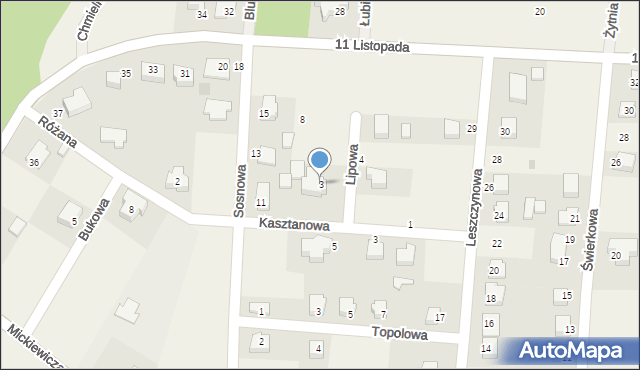 Strzegowo, Lipowa, 3, mapa Strzegowo