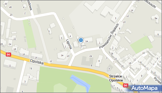 Strzelce Opolskie, Ligonia Juliusza, 2, mapa Strzelce Opolskie