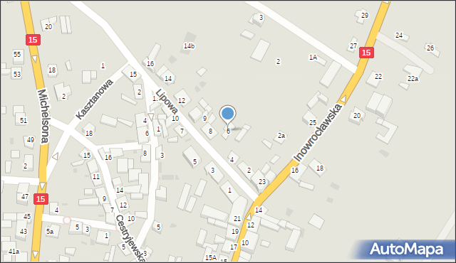 Strzelno, Lipowa, 6, mapa Strzelno