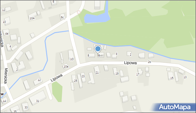 Strzeszów, Lipowa, 6a, mapa Strzeszów