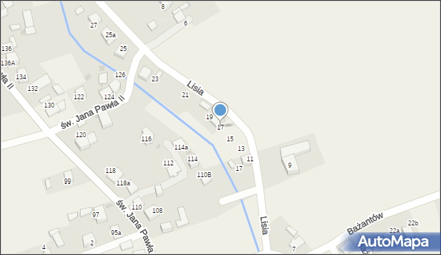 Studzienice, Lisia, 17, mapa Studzienice