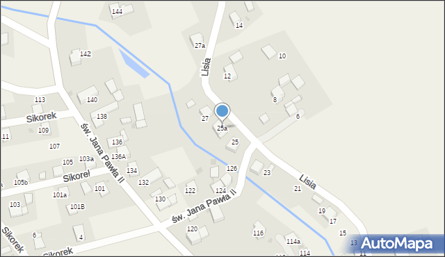 Studzienice, Lisia, 25a, mapa Studzienice