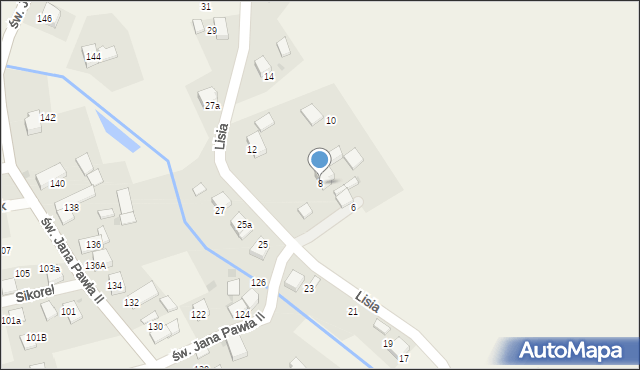 Studzienice, Lisia, 8, mapa Studzienice