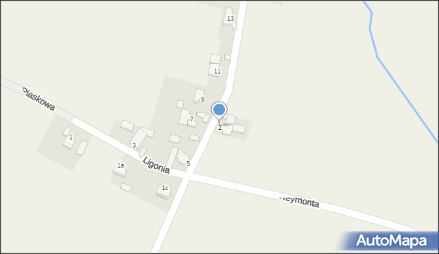 Suchodaniec, Ligonia, 2, mapa Suchodaniec