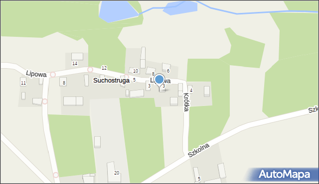 Suchostruga, Lipowa, 3A, mapa Suchostruga
