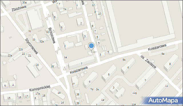 Sulechów, Lipowa, 4a, mapa Sulechów