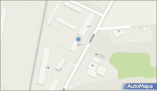 Sulęcin, Lipowa, 27c, mapa Sulęcin